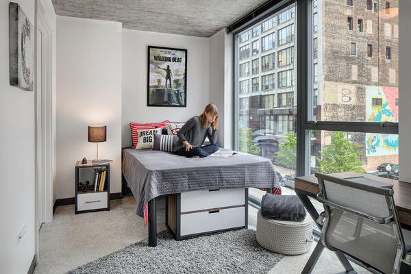 Luxury Apartment Complex Construction - 30 East single bedroom interior