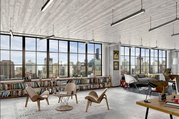 High End Office Construction Chicago - 811 W Fulton interior rendering