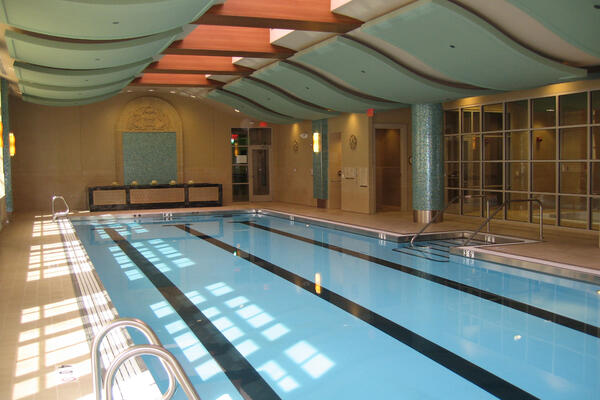 Retirement Community Construction Project - The Mather indoor pool