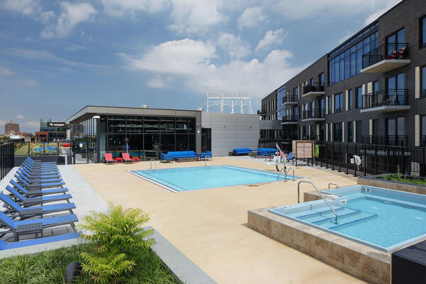 Apartment Construction - Residences at Addison & Clark outdoor pool