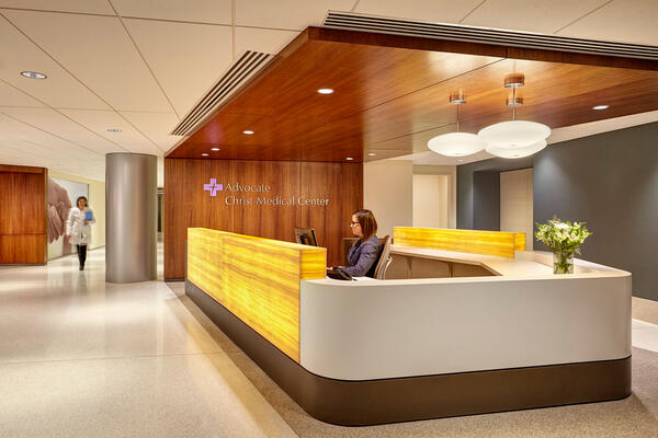 Medical and Healthcare Construction - Advocate Christ Hospital interior nurse's station