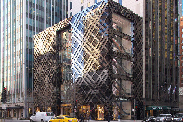 Designer Retail Construction Experts - Burberry Chicago street view