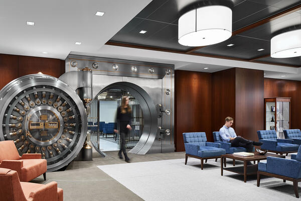 Interior Corporate Construction - CIBC Chicago interior vault