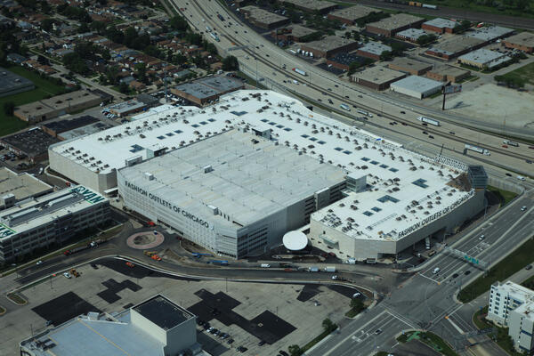 Retail & Mall Construction Company - Fashion Outlets Chicago aerial view