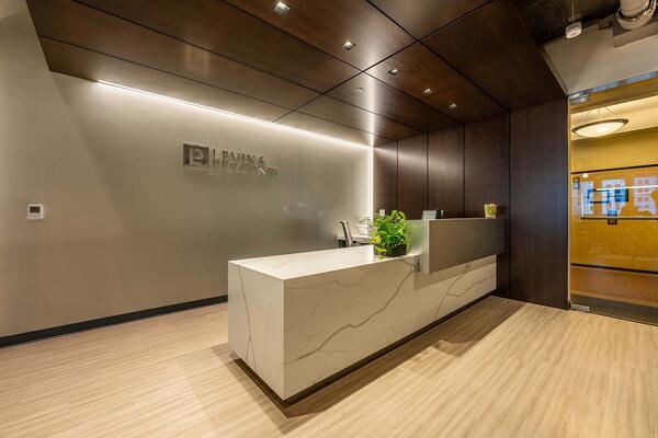 INTERIOR CORPORATE CONSTRUCTION - LEVIN AND PERCONTI RECEPTION