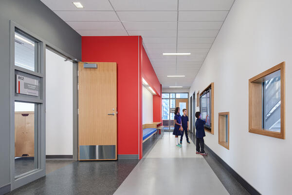 Chicago Top School Construction - Gems World Academy hallway seating