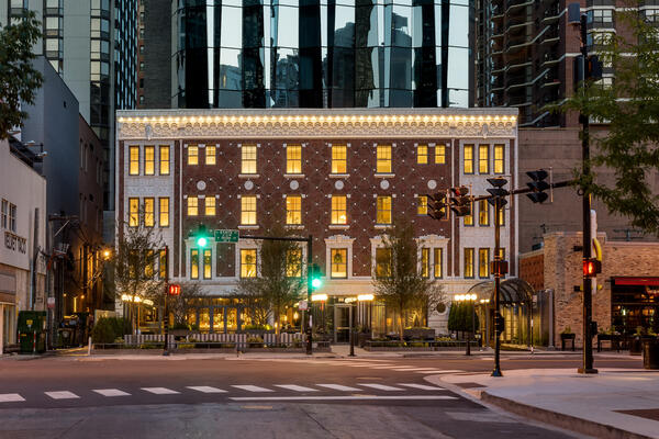 Historic facade restoration of the Viceroy Hotel in Chicago