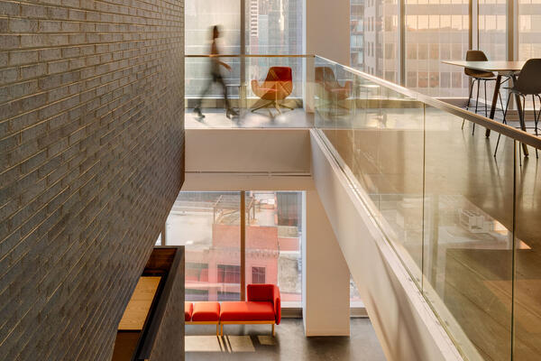 Chicago Office Renovation Project - Hyatt Global HQ open stairwell