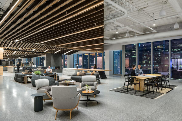 Chicago Office Renovation Project - Hyatt Global HQ reception area