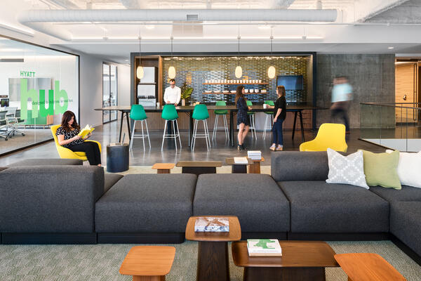 Chicago Office Renovation Project - Hyatt Global HQ coffee bar