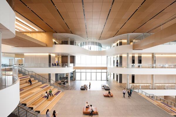 Campus Construction Chicago | Northwestern Kellogg Global Hub interior