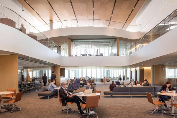 Campus Construction Chicago | Northwestern Kellogg Global Hub interior