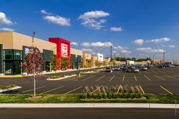 Shopping Center Construction - Kildeer Village Square east view of mall