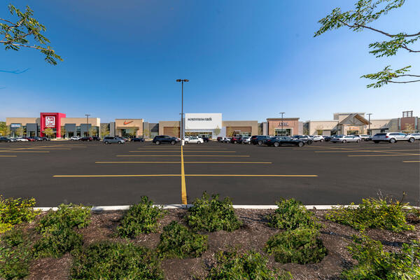 Shopping Center Construction - Kildeer Village Square view of stores