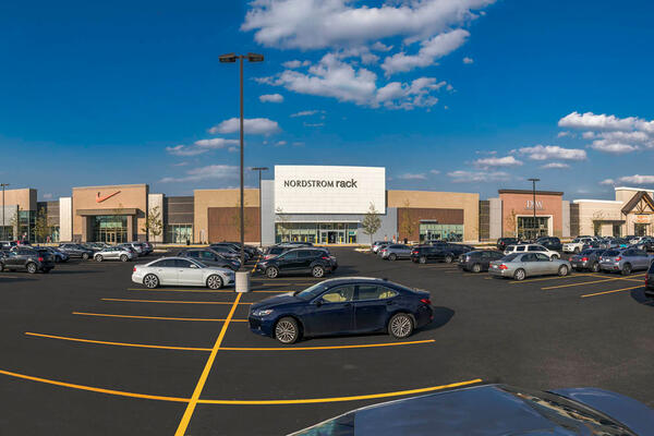 Shopping Center Construction - Kildeer Village Square panoramic view