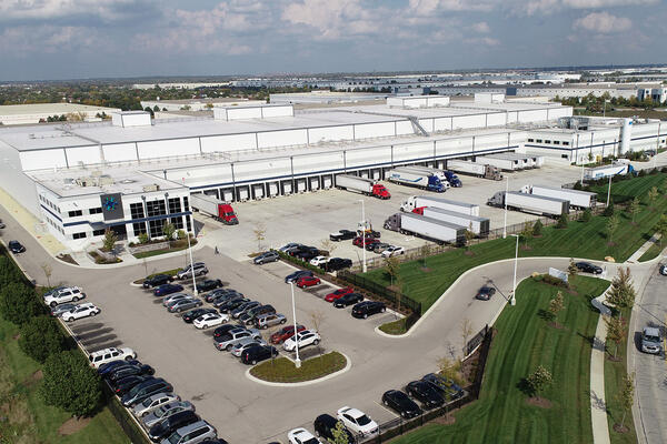 Chicago Cold Storage Construction - Liberty Cold Storage exterior drone view