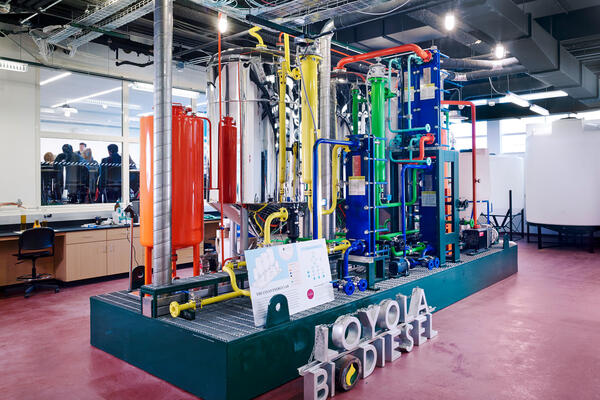 Campus Construction Chicago - Loyola University IES lab biosdiesel tanks