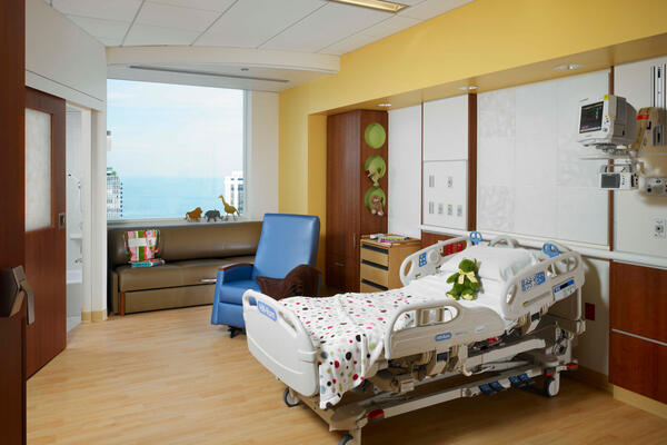 Heathcare Construction Chicago - Lurie Children's Hospital patient room