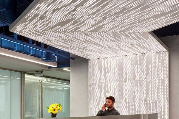 Commercial Contractors Chicago - Methode Electronics lobby reception desk