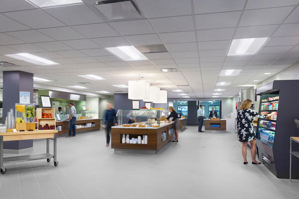 Corporate Office Construction - Northwest Crossings cafeteria with vending machines