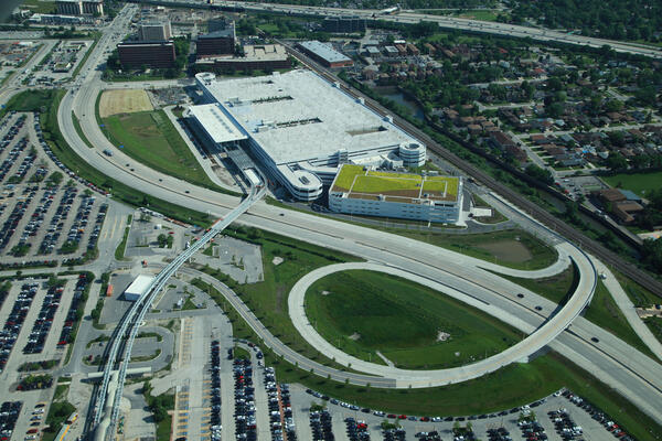 Aviation Commercial Construction - O'Hare Multi-Modal Facility aerial shot