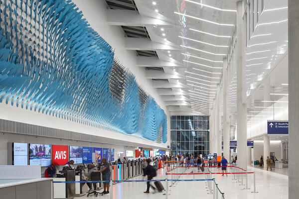 Aviation Commercial Construction - O'Hare Multi-Modal Facility interior