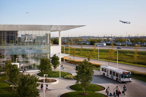 Aviation Commercial Construction - O'Hare Multi-Modal Facility exterior