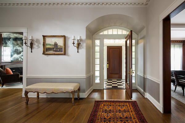 Historic Home Restoration & Renovation - Hyde Park Chicago entrance and foyer