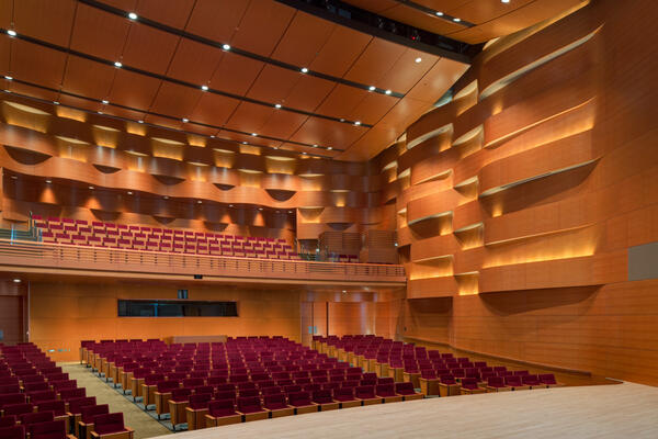 Higher Ed Construction - Northwestern Ryan Center concert hall from stage