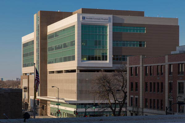 Healthcare Construction Services - Foster Medical Pavilion facade and logo sign