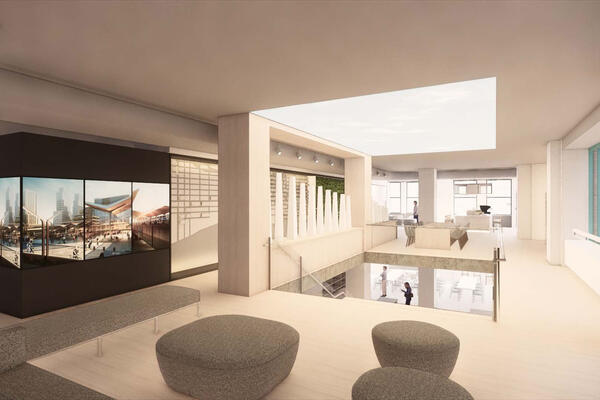 Chicago Commercial Office Renovation- Skidmore, Owings & Merrill internal rendering
