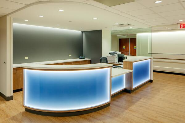 Hospital Construction - Amita St. Alexius Orthopedic Center reception