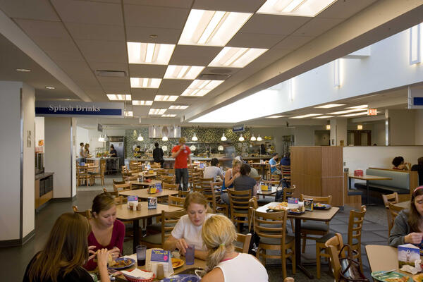 Chicago Campus Construction UIC Student Housing Stukel Towers dining hall seating