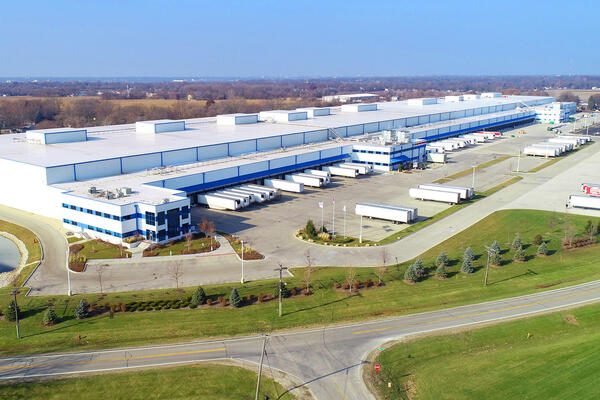 Industrial Cold Storage Construction - Joliet Cold Storage exterior drone view