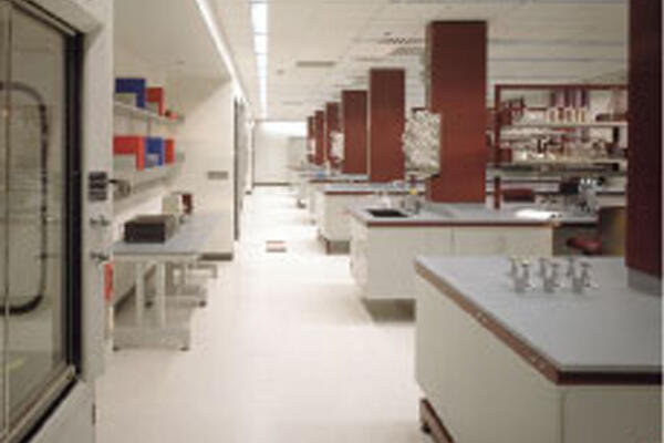 Science Research Lab Construction - University of Chicago lab work stations and testing equipment