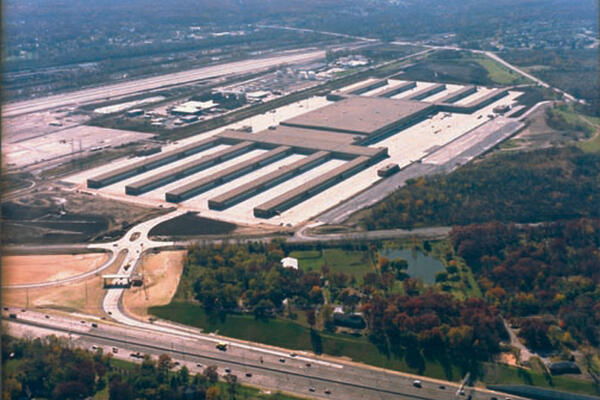 Industrial Construction Services - UPS Chicago Hub aerial expansive view