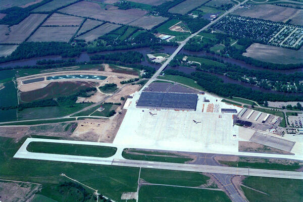 Commercial Aviation Construction - UPS Rockford Air Hub aerial view