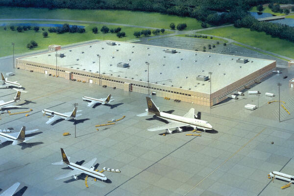 Commercial Aviation Construction - UPS Rockford Air Hub aerial view