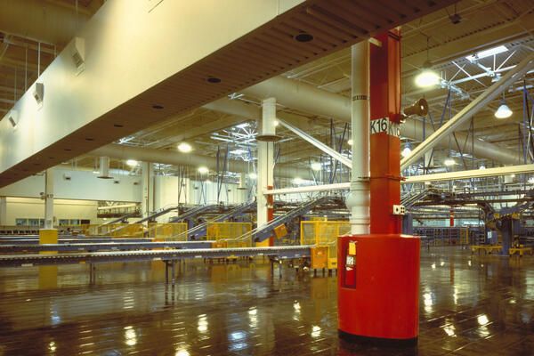 Industrial Construction Chicago - USPS O'Hare Processing interior sorting equipment