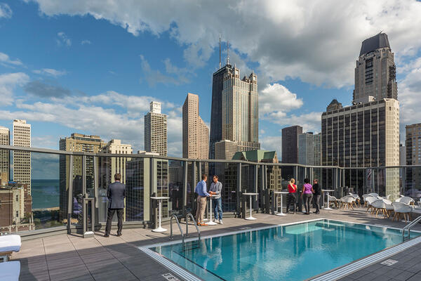 Hotel Construction & Remodeling - Viceroy Hotel Chicago rooftop pool