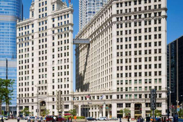 Historic Office Construction & Renovation - Wrigley Building exterior street view