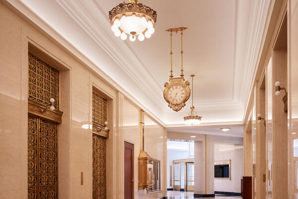 Historic Office Construction & Renovation - Wrigley Building elevator design details