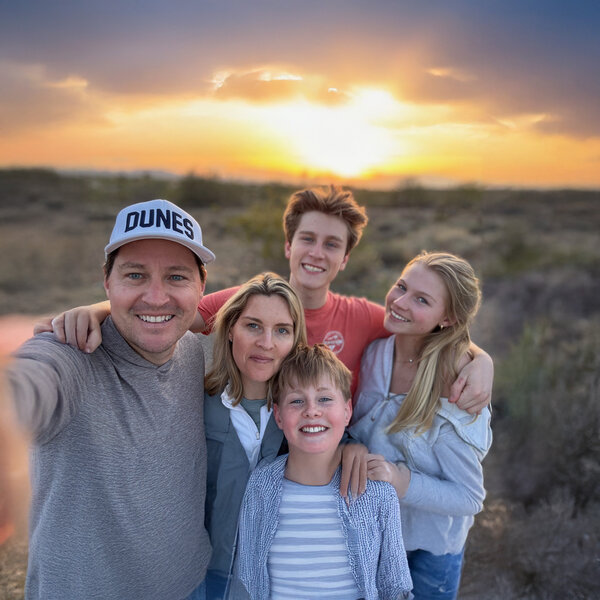 Brian and the family outdoors